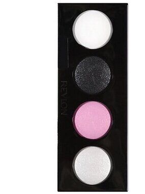 Revlon Eyeshadow Quad — Pink, Silver, Black, White Shades